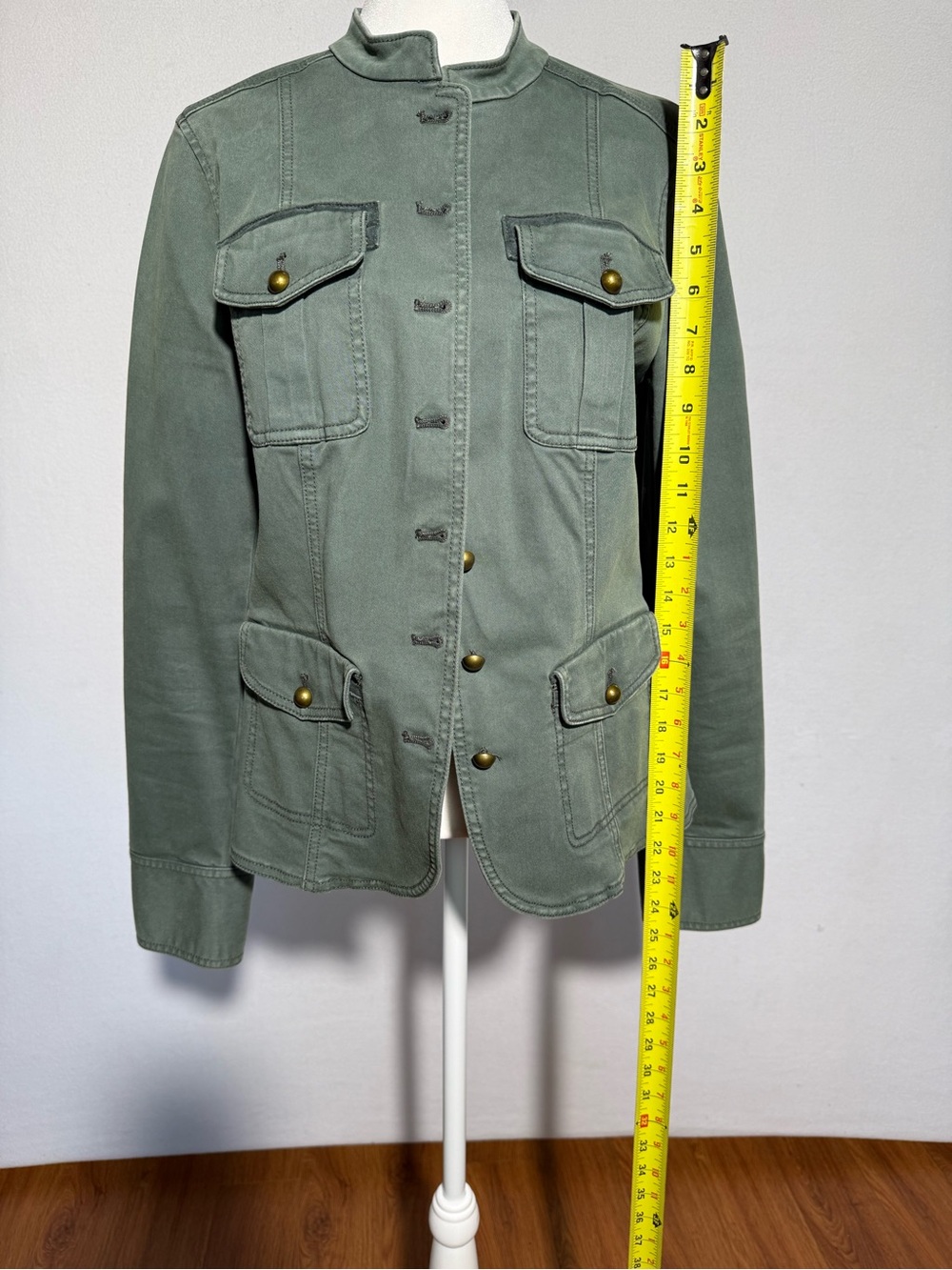 White House Black Market Military-Style Utility Jacket - Olive - Picture 4 of 7